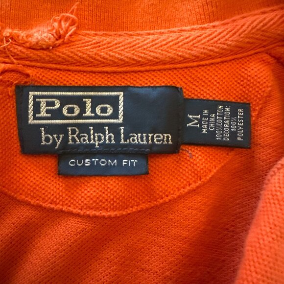 Polo Ralph Lauren Netherlands Orange Polo Shirt Custom Fit M Embroidered Logo - Picture 5 of 7